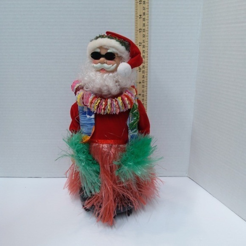 Vintage Rocking Hula Santa Dancing & Singing Hawaiian Santa - Picture 2 of 5